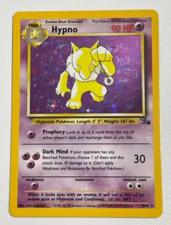 Hypno 8/62 Fossil Holo Rare Unlimited Pokemon TCG Card - LP - Image 1