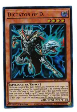 Yu-Gi-Oh Card: Dictator of D. MP23-EN005 Ultra Rare 1st Edition! NM - Image 1