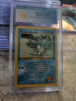 (POP 7) CGC 10 PRISTINE Misty's Horsea 87/132 1st Edition Gym Challenge Pokemon - Image 2