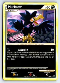 Murkrow 58 C HGSS Undaunted Pokemon LP - Image 1