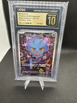 ✨✨ CGC 10 Pristine Misdreavus AR 202/193 Mega Dream ex M2a Pokemon Card - Image 1