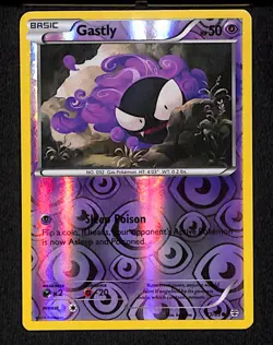 Gastly 33 Common Pokemon Generations 83 Reverse Holo 2016 - Image 1