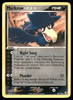 Murkrow 30/115 Rare Unseen Forces Pokemon Lightly Played - Image 1