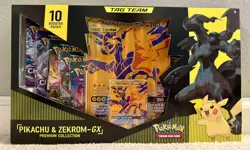 Pokemon TCG Pikachu & Zekrom GX Tag Team Premium Collection New Factory Sealed - Image 1
