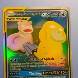 Pokemon Slowpoke & Psyduck GX 218/236 SM-Unified Minds TAG TEAM Holo UR 2019 - Image 2