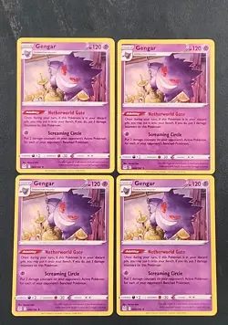 Pokemon Lost Origin Playset Gengar 066/196 Playset x 4 Non Holo Rare - Image 1