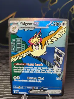 2023 Pokemon SV Obsidian Flames Pidgeot ex Special Illustration Rare #225/197 NM - Image 1