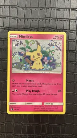 Mimikyu SM163 Holo Black Star Promo HD Swirl Galaxy Swirl Pokemon Sun & Moon - Image 1