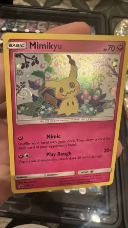 Mimikyu SM163 Holo Black Star Promo HD Swirl Galaxy Swirl Pokemon Sun & Moon - Image 2