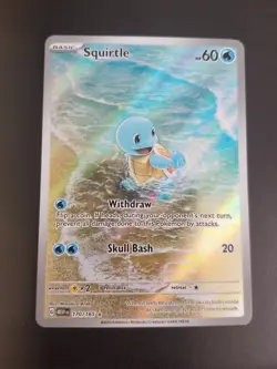 Squirtle 170/165 Pokemon Scarlet & Violet 151 Illustration Rare Holo English - Image 1