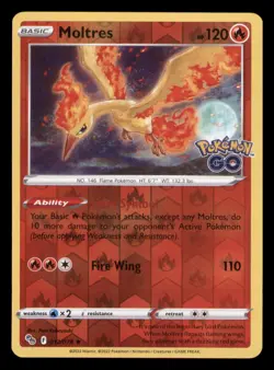 Moltres 012/078 Holo Rare Pokemon GO Pokemon TCG Reverse Holo NM - Image 1