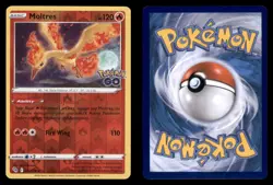 Moltres 012/078 Holo Rare Pokemon GO Pokemon TCG Reverse Holo NM - Image 3