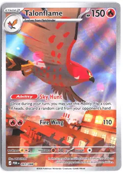 Talonflame 091/088 Holo Illustration Rare Perfect Order Pokemon NM - Image 1