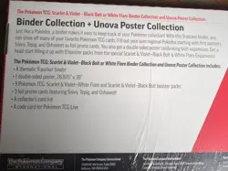 Pokemon Scarlet & Violet Black Bolt & White Flare Poster Binder Booster Box 2024 - Image 3