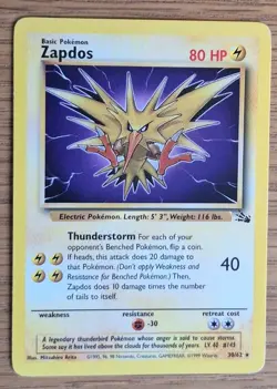 Zapdos Non-Holo 30/62, Mewtwo Base set holo and Victreebel Jungle Holo - Image 1