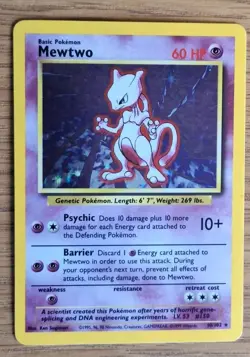 Zapdos Non-Holo 30/62, Mewtwo Base set holo and Victreebel Jungle Holo - Image 2