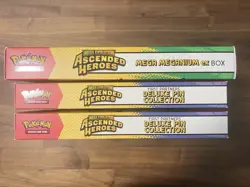 Pokemon TCG Ascended Heroes Deluxe Pin Collection Lot of 2 & ex Box (New/Sealed) - Image 3
