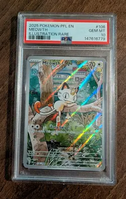 Meowth 106/094 Phantasmal Flames Illustration Rare Pokemon TCG - PSA 10 - Image 1