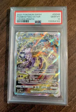 Mewtwo Vstar GG44/GG70 Crown Zenith Pokemon TCG PSA 10 Gem Mint - Image 1
