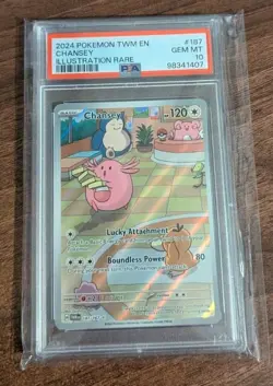 Chansey 187/167 Scarlet & Violet-Twilight Masquerade Pokemon TCG PSA 10 - Image 2