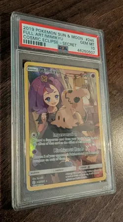 Mimikyu 245/236 Cosmic Eclipse Full Art Secret Rare Pokemon TCG PSA 10 GEM MINT - Image 2