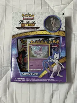 Pokemon TCG Shining Legends Mewtwo Pin Collection Box Promo Booster English 2017 - Image 1