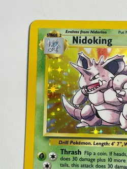 ** Nidoking 11/102 Unlimited Holo Rare - Pokemon Base Set LP - Image 2