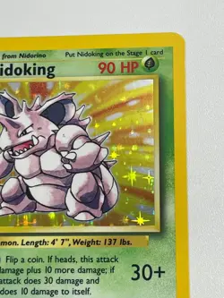 ** Nidoking 11/102 Unlimited Holo Rare - Pokemon Base Set LP - Image 3