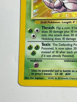 ** Nidoking 11/102 Unlimited Holo Rare - Pokemon Base Set LP - Image 4