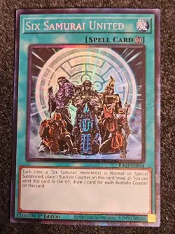 Six Samurai United 1st Edition Prismatic Collector's Rare RA03-EN054 Yu-Gi-Oh! - Image 1