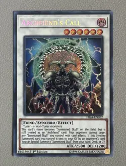 Yugioh Archfiend's Call FIGA-EN032 SECRET RARE Holo 1st Edition - Image 1