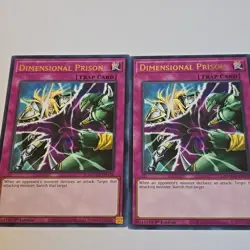 Yugioh 2x Dimensional Prison MAGO-EN158 Gold Rare 1st Ed. NM - Image 2