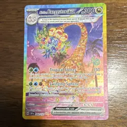 Pokemon TCG Alolan Exeggutor ex Sv08 Surging Sparks 242/191 SIR Holo FA - Image 2