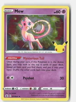 Mew 011/025 Holo Rare Celebrations Pokemon - Image 1