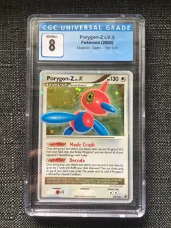 Pokemon PORYGON-Z LV X 100/100 CGC 8 - Diamond & Pearl - Majestic Dawn - Level X - Image 1
