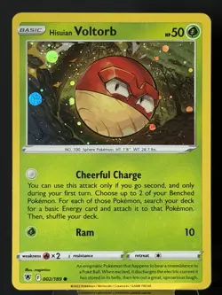 DOUBLE SWIRL Hisuian Voltorb Cosmos Holo 2/189 Promo Deck Exclusives Pokemon NM - Image 4