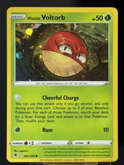 DOUBLE SWIRL Hisuian Voltorb Cosmos Holo 2/189 Promo Deck Exclusives Pokemon NM - Image 5