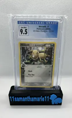 2006 Meowth Pokemon EX Holon Phantoms 71/110 CGC 9.5 Gem Mint - Image 1