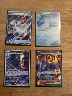 Pokemon Phantasmal Flames Art Bundle - Toxtricity, Dewgong, Heracross, Switch - Image 1