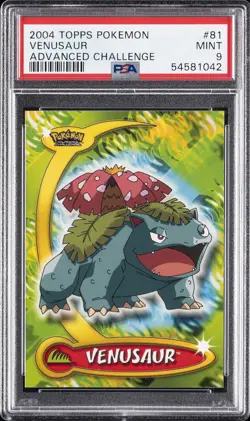 2004 TOPPS POKEMON ADVANCED CHALLENGE #81 VENUSAUR PSA 9 - Image 1