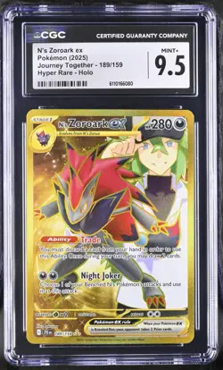 N's Zoroark ex 189/159 CGC 9.5 - 2025 Pokemon Journey Together Ultra Rare Gold - Image 1