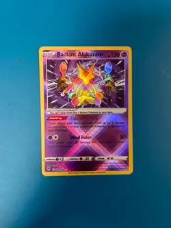 Pokemon TCG Silver Tempest Radiant Alakazam 59/195 Radiant Rare - Image 1