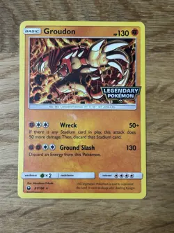 Groudon 81/168 Legendary Pokemon Stamped Gamestop Promo Cosmos Holo - Image 1