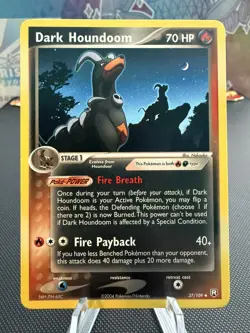 Dark Houndoom 37/109 Non-Holo Pokemon EX Team Rocket Returns - Image 1