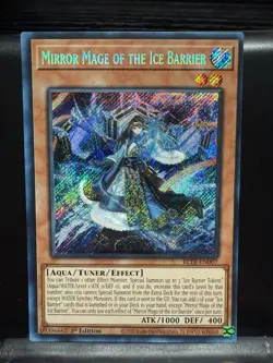 Yugioh Mirror Mage of The Ice Barrier BLTR-EN007 Secret Rare 1st Ed NM - Image 1