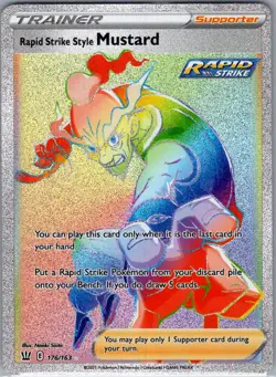 Rapid Strike Style Mustard (Secret) 176/163 Battle Styles - Pokemon Card - NM - Image 1