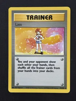 Pokemon Lass 75/102 Base Set Regular Rare Trainer TCG Card Stock - Image 1