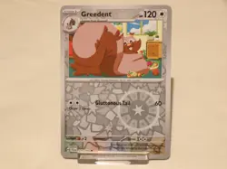 Pokemon TCG Greedent 132/159 – SV09 Journey Together Reverse Holo Uncommon Card - Image 1