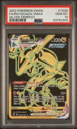 PSA 10 Rayquaza VMAX TG29/TG30 Silver Tempest Trainer Gallery Pokemon Card Holo - Image 1