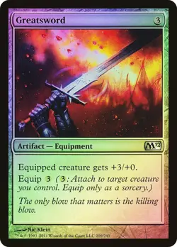 MTG FOIL Greatsword - Magic 2012 #209 - Image 1